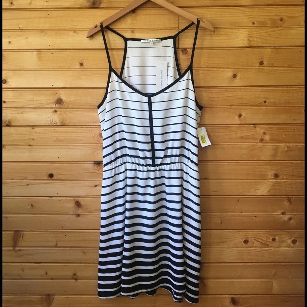 ⬇️•Collective Concepts• Black/white dress. (NWT)